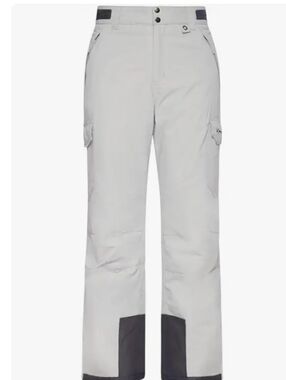 Men's Light Gray Cargo Snow Pants